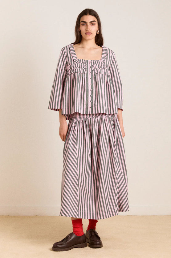 Damson Madder Leilani Blouse - Garden Stripe