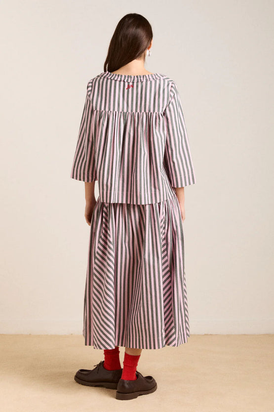 Damson Madder Leilani Blouse - Garden Stripe
