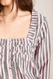 Damson Madder Leilani Blouse - Garden Stripe