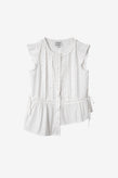 Damson Madder Leighton Ruffle Blouse - White