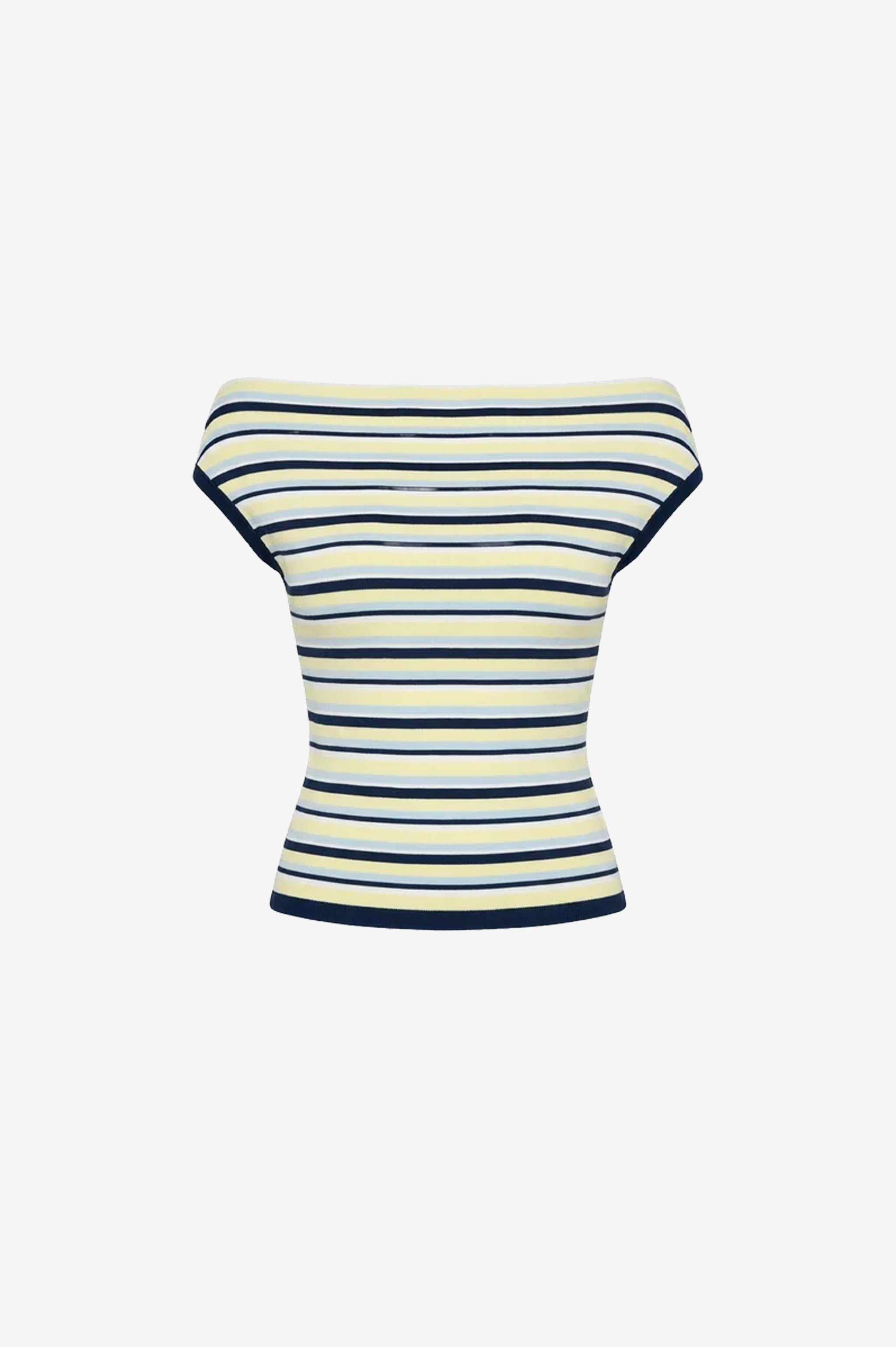 Ruby Emma Knit Top - Lemon Navy