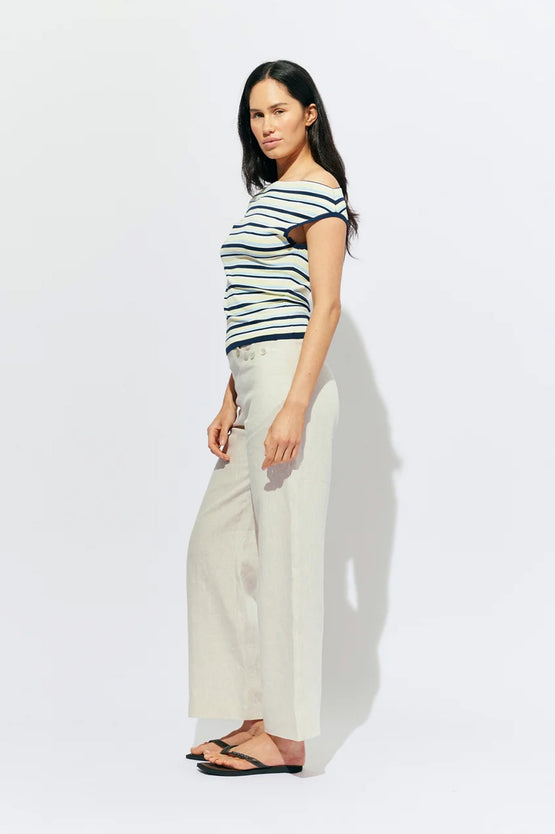 Ruby Emma Knit Top - Lemon Navy