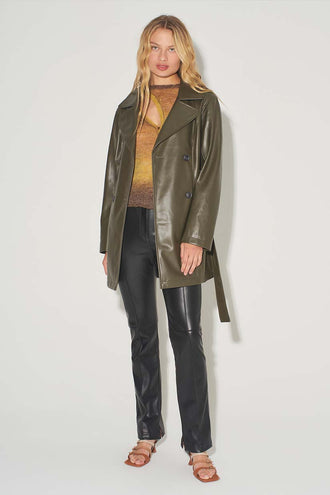Hansen & Gretel Lenny Leather Jacket - Moss
