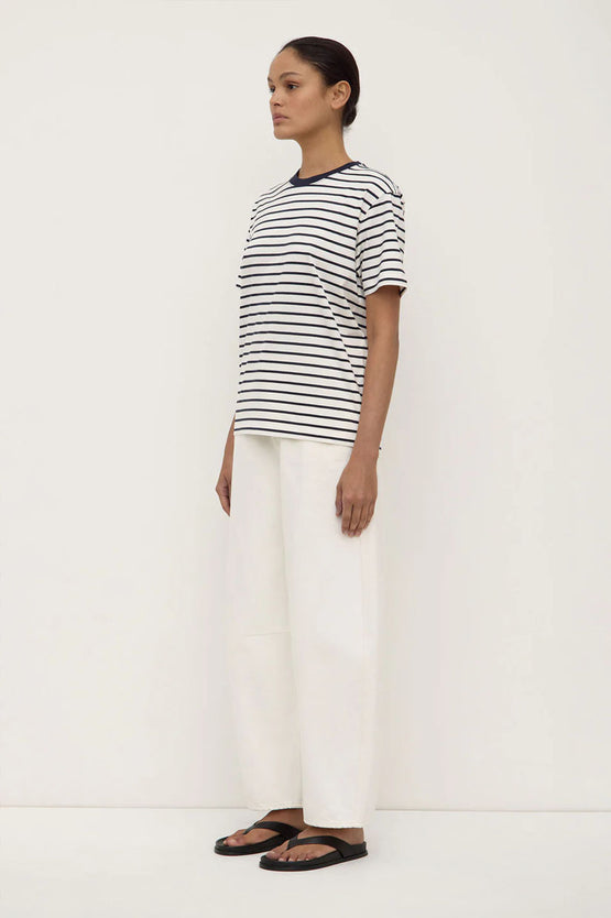 Assembly Leony Stripe Tee - Navy/White