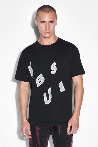 Ksubi Letters Kash SS Tee - Jet Black