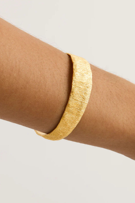 By Charlotte Woven Light Cuff - Gold