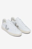 Veja V-12 Leather - Extra White Grey
