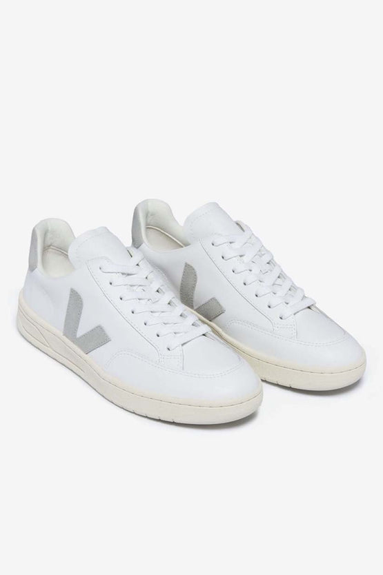 Veja V-12 Leather - Extra White Grey