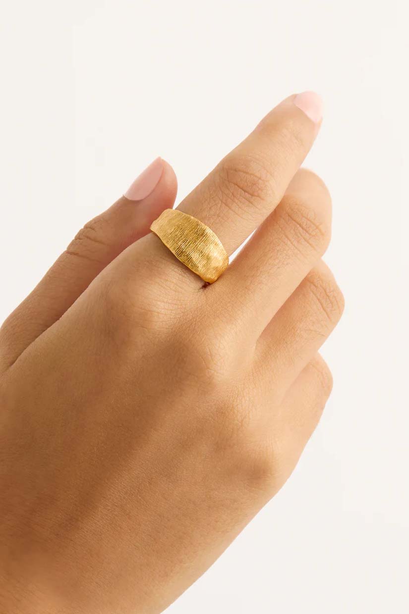 By Charlotte Woven Light Ring - Gold