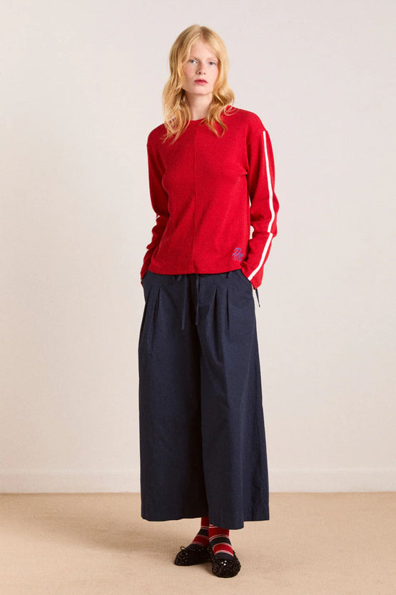 Damson Madder Lilah Stripe LS Top - Red