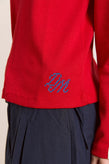 Damson Madder Lilah Stripe LS Top - Red