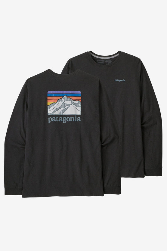 Patagonia L/S Line Logo Responsibili Tee - Ink Black