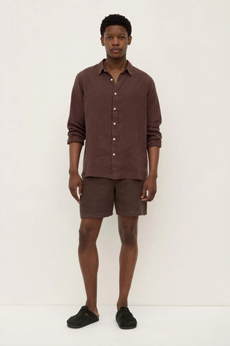 Assembly Everyday Linen LS Shirt - Ganache