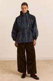 Damson Madder Liu Raincoat - Navy Check
