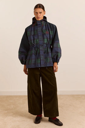 Damson Madder Liu Raincoat - Navy Check