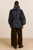 Damson Madder Liu Raincoat - Navy Check