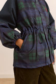 Damson Madder Liu Raincoat - Navy Check