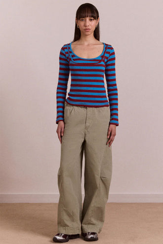 Damson Madder Liv Trouser - Sage Grey