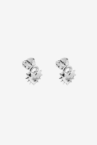 Stolen Girlfriends Club Love Locket Stud Earrings - Silver