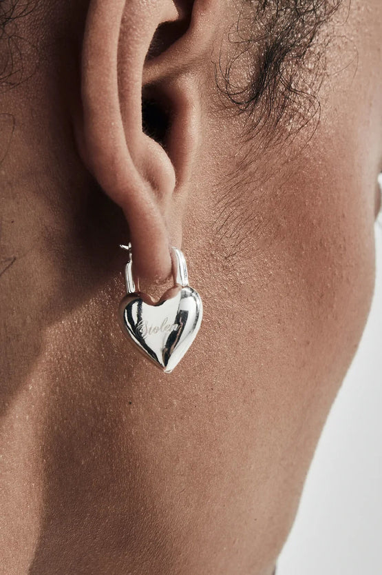 Stolen Girlfriends Club Love Locket Earrings - Silver