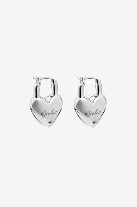 Stolen Girlfriends Club Love Locket Earrings - Silver