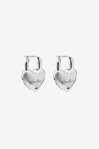 Stolen Girlfriends Club Love Locket Earrings - Silver