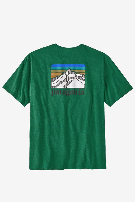 Patagonia Logo Ridge Pocket Responsibili Tee - Gather Green