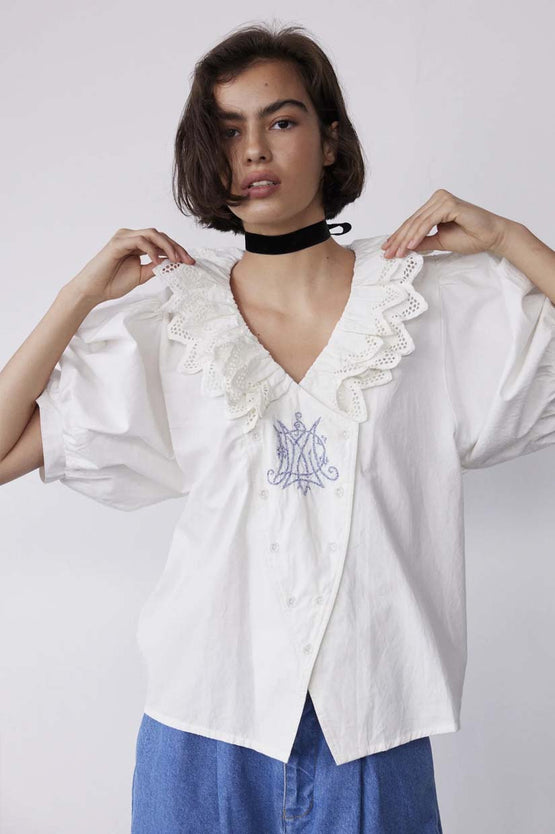 Damson Madder Lottie Blouse - White