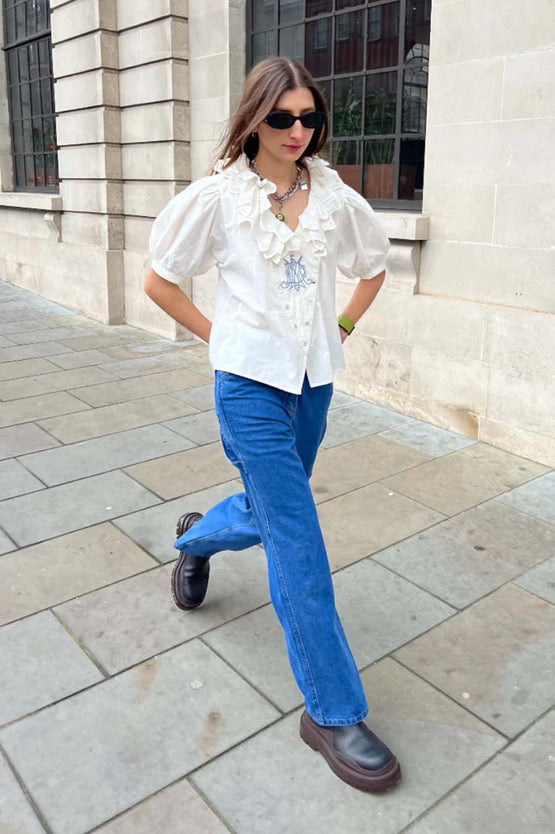 Damson Madder Lottie Blouse - White