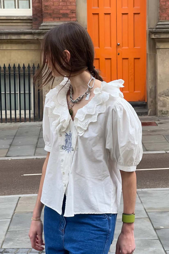 Damson Madder Lottie Blouse - White