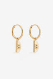 By Charlotte Lotus Hoops - Gold
