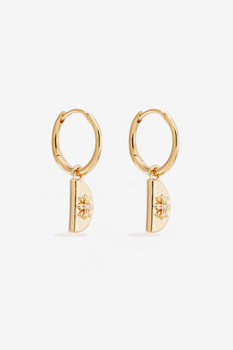 By Charlotte Lotus Hoops - Gold