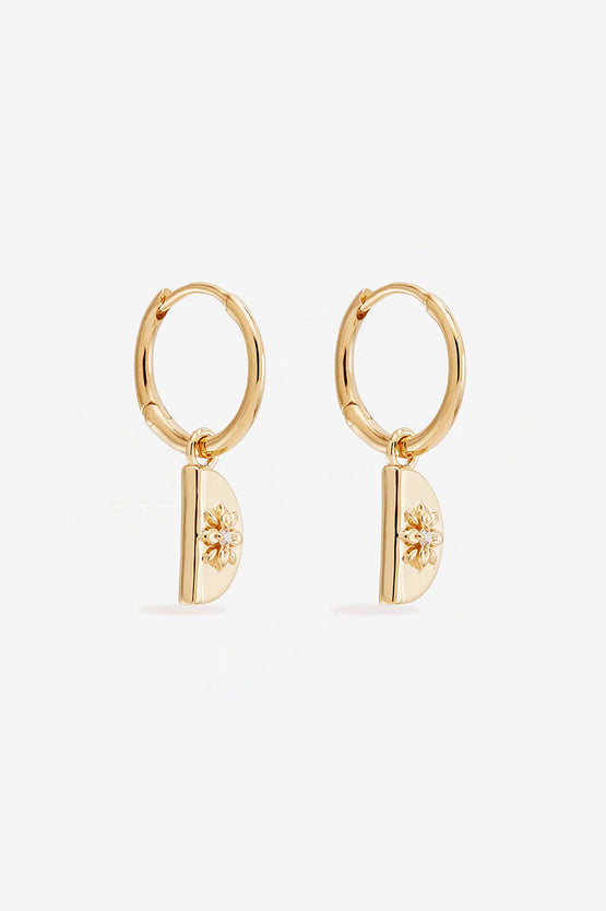 By Charlotte Lotus Hoops - Gold