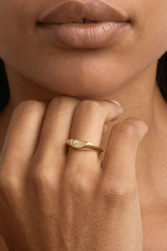 By Charlotte Lotus Ring - Gold