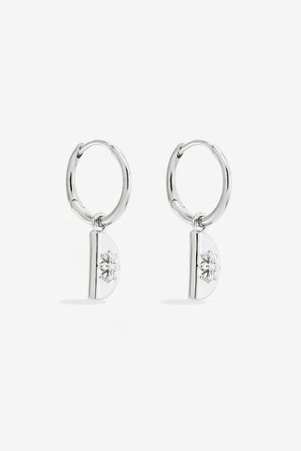 By Charlotte Lotus Hoops - Silver