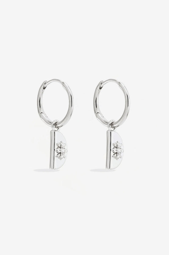 By Charlotte Lotus Hoops - Silver