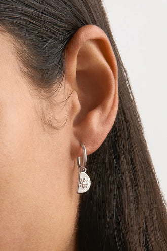 By Charlotte Lotus Hoops - Silver