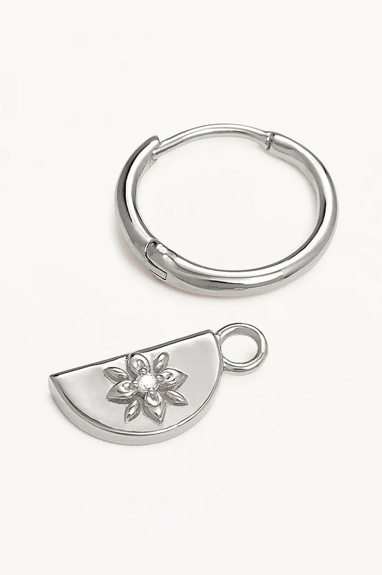 By Charlotte Lotus Hoops - Silver