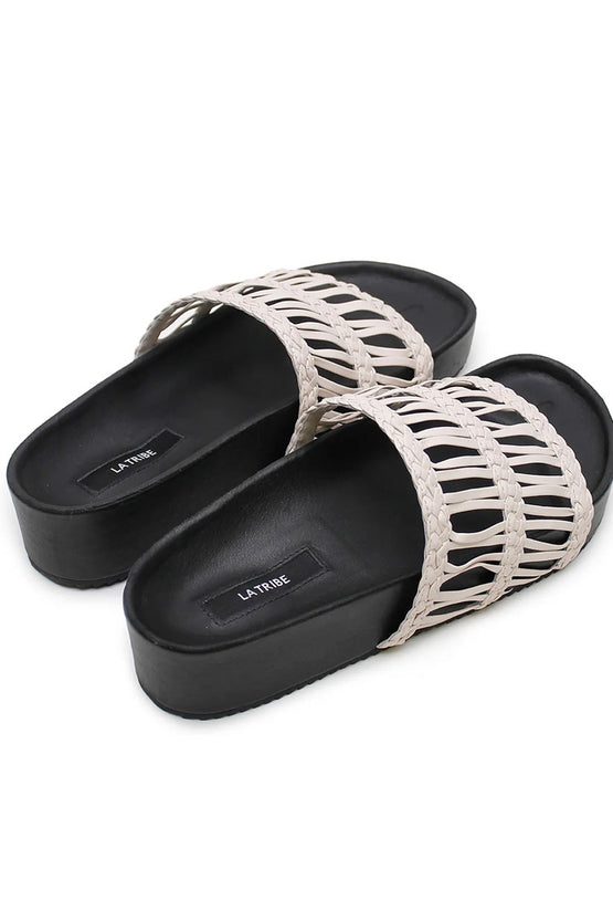 La Tribe Lou Platform Slide - Mist/Black