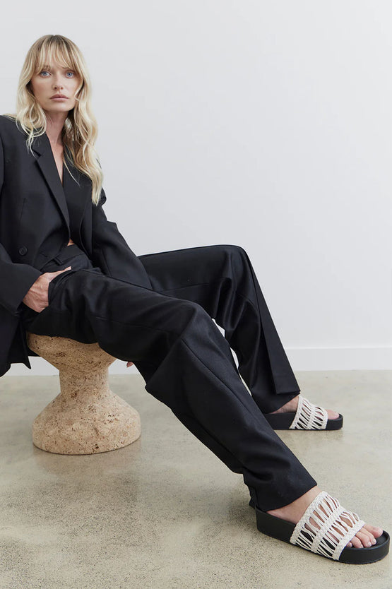 La Tribe Lou Platform Slide - Mist/Black