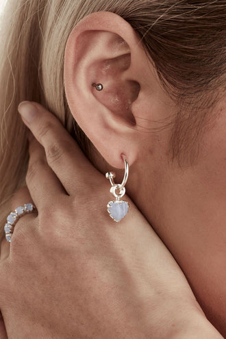 Stolen Girlfriends Club Love Anchor Earring - Blue Lace Agate