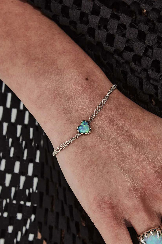Stolen Girlfriends Club Love Claw Bracelet - Silver/Opal