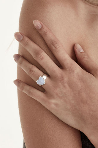 Stolen Girlfriends Club Love Claw Ring - Blue Lace Agate