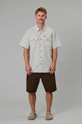 Just Another Fisherman Loyalty SS Shirt - Ivory Check