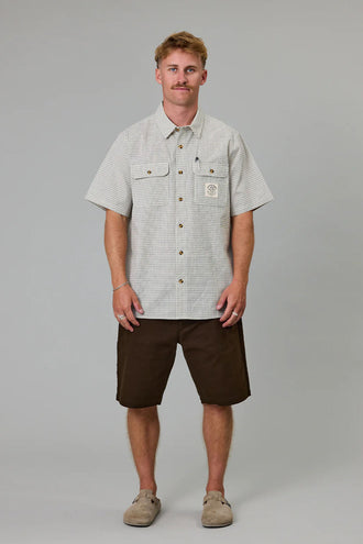 Just Another Fisherman Loyalty SS Shirt - Ivory Check