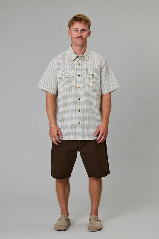 Just Another Fisherman Loyalty SS Shirt - Ivory Check