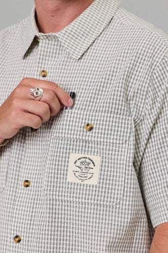Just Another Fisherman Loyalty SS Shirt - Ivory Check