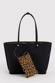 Baggu Large Nylon Reversible Tote - Leopard/Black