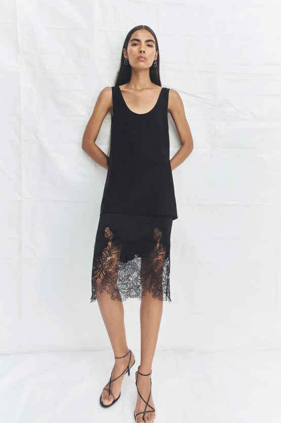Shona Joy Lucia Lace Skirt - Black
