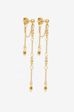 By Charlotte Luck & Love Chain Earrings - Gold